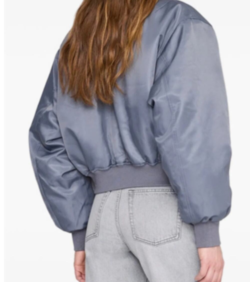 Anine Bing Cropped Leon Bomber, Med